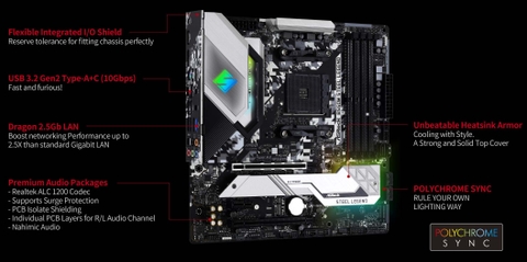 Mainboard ASROCK B550M Steel Legend