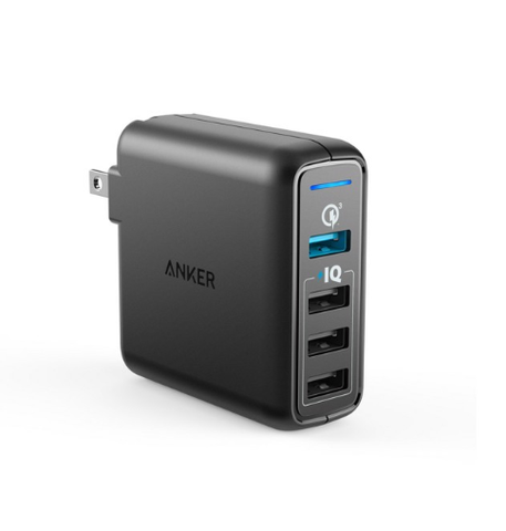 Sạc Anker 4 Cổng PowerPort Speed 4, 43.5W, 1 Cổng QC 3.0 - A2040