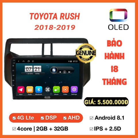 Màn Hình DVD Android Cho Toyota Rush 2018-2019 || Mới Nhất Hiện Nay