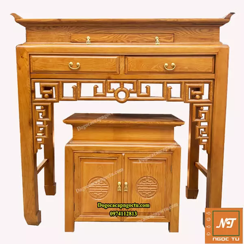 Các mẫu bàn thờ giá rẻ Hà Nội dành cho chung cư gỗ tự nhiên