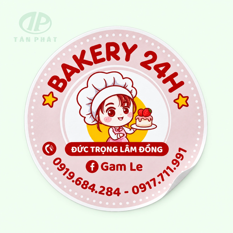 In decal giấy theo yêu cầu cho tem và nhãn sản phẩm