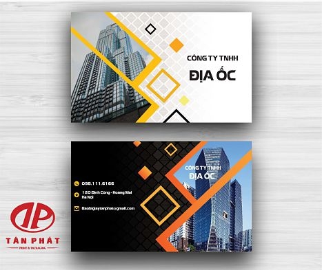 Mẫu Card visit công ty xây dựng sang trọng