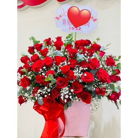 Giỏ hoa tươi đẹp LOVE-G100