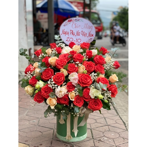 Giỏ hoa tươi đẹp LOVE-G121