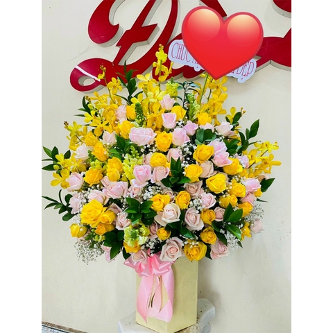 Giỏ hoa tươi đẹp LOVE-G122