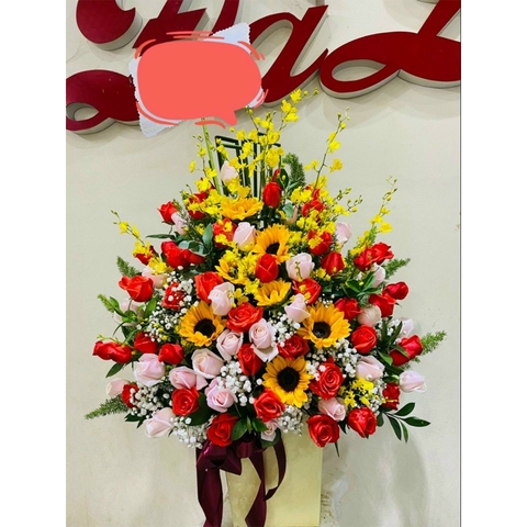 Giỏ hoa tươi đẹp LOVE-G123