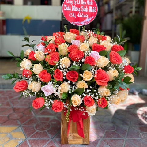 Giỏ hoa tươi đẹp LOVE-G94