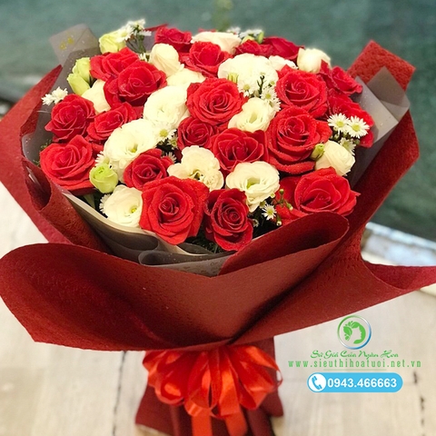 Bó hoa tươi đẹp tặng bạn gái