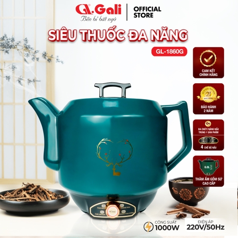 Ấm sắc thuốc đa năng 1860G - 6 Lít - Bảo hành 2 năm