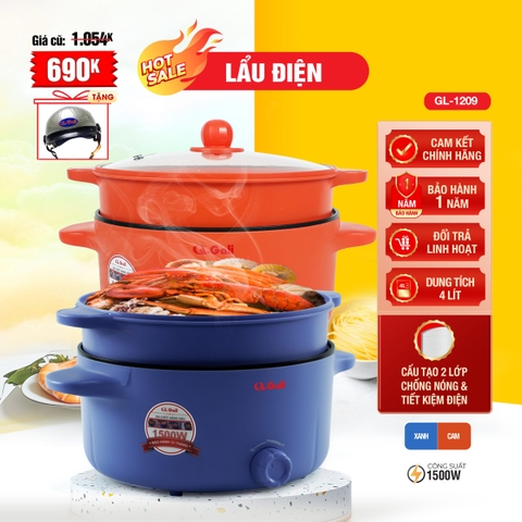 Lẩu điện 1209 - 4 Lít - Bảo hành 1 năm