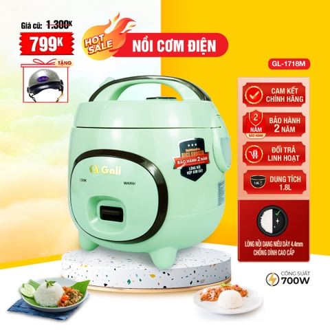Nồi cơm điện 1718M - 1.8 Lít - Bảo hành 2 năm