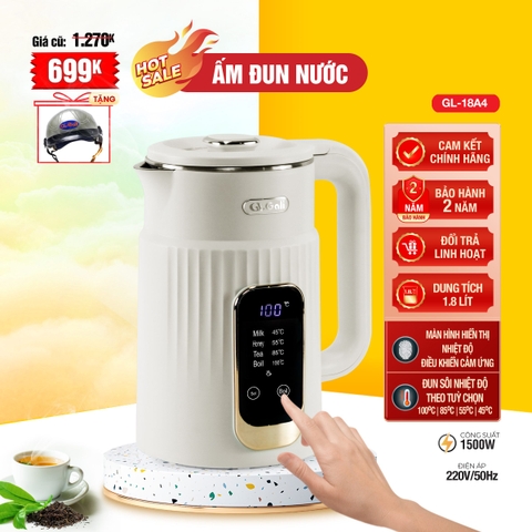 Ấm siêu tốc giữ ấm 18A4 - 1.8 Lít - Bảo hành 2 năm