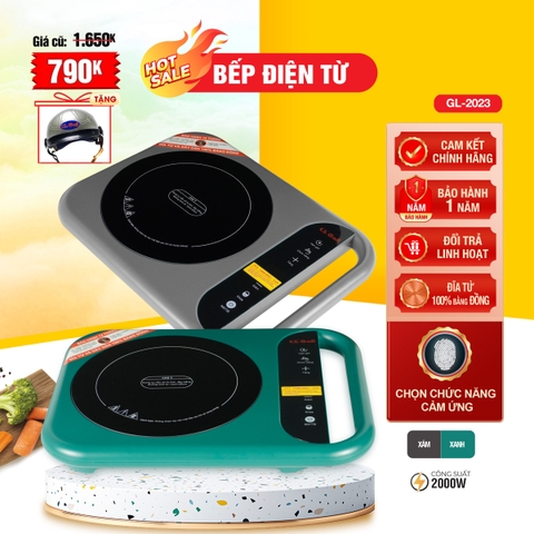 Bếp điện từ 2023 - Công suất 2000W - Bảo hành 1 năm