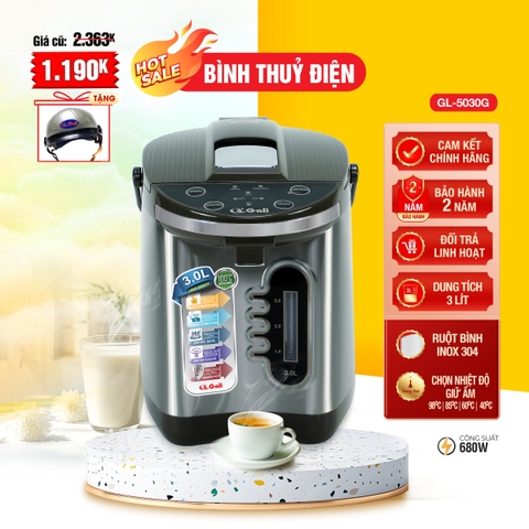 Bình thủy điện 5030G - 3 Lít - Bảo hành 2 năm