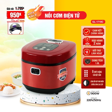 Nồi cơm điện 1718C - 1.8 Lít - Bảo hành 2 năm