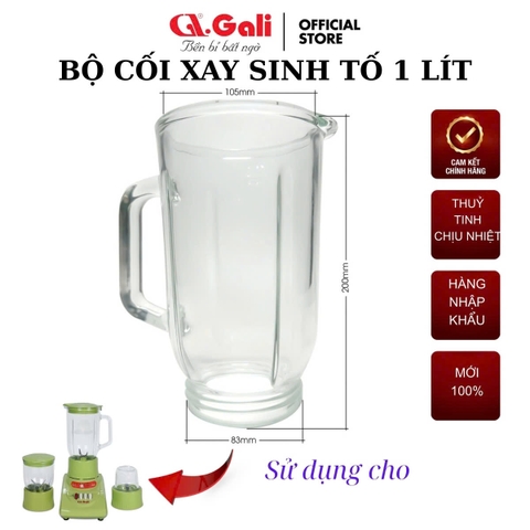 Ly xay sinh tố thủy tinh 1 lít