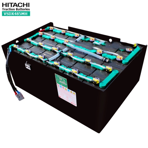 Bình điện xe nâng HITACHI 48V-485Ah VTDX485MH có hệ thống châm nước cất tự động