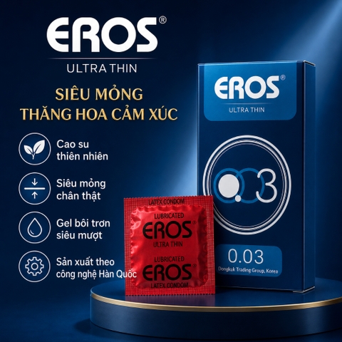 Bao cao su Eros siêu mỏng 0.03