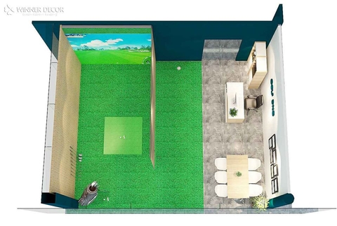 Thiết kế thi công nội cải tạo xây dựng, trang trí nội thất, quảng cáo Phòng tập Sân Golf SGA Đà Nẵng