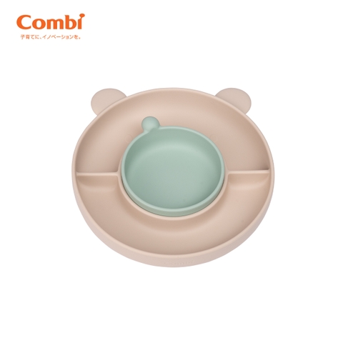 Khay ăn dặm Combi silicone platinum kèm bát mini