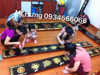 Hoành phi câu đối thếp vàng