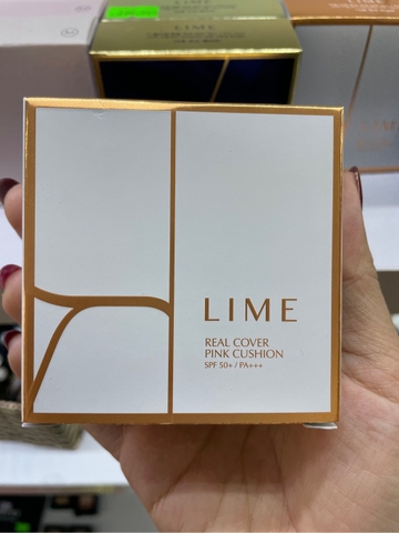 Cushion Lime Real Cover Pink - Trắng Da Dầu