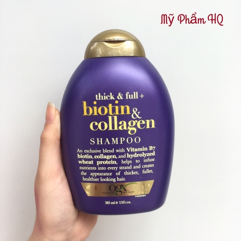 Bộ Gội Xả OGX Tím Biotin & Collagen Ngăn Rụng Tóc