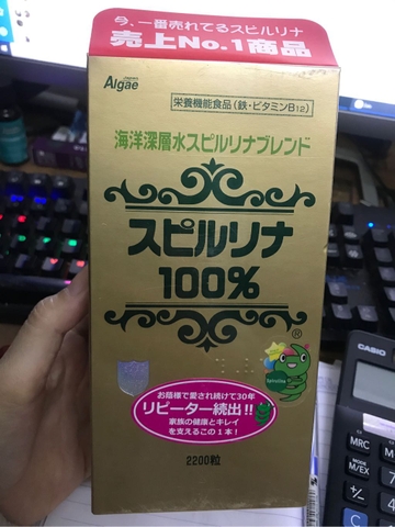 Viên Uống Tảo Xoắn Spirulina Nhật Bản 2200 Viên