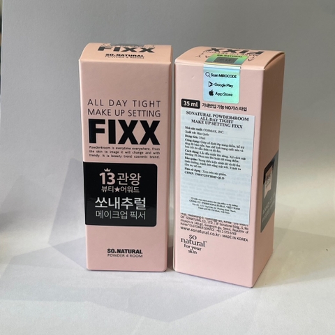 Xịt Khoá Nền So'Natural All Day Tight Make Up Setting Fixx 35ml