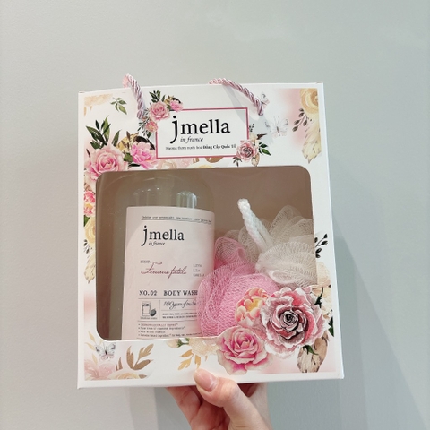 Set Sữa Tắm Jmella 1000ml - Kèm Bông Tắm