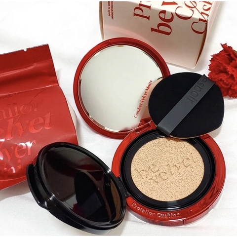 Phấn Nước Espoir Pro Tailor Be Velvet Cover Cushion SPF34 PA++ - Kèm Lõi Refill Tone 21