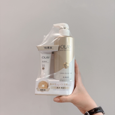 Set Sữa Tắm Olay B3 500g + Dưỡng Thể Olay 30ml