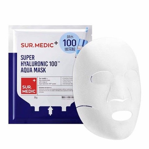 Combo 5 Mặt Nạ Cấp Nước Cấp Tốc Sur.Medic Super Hyaluronic Acid