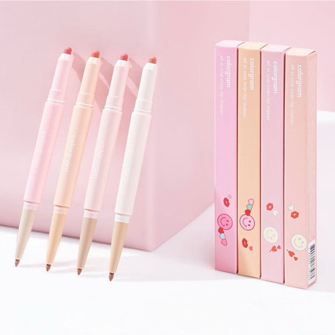 Bút Kẻ Viền Môi 2 đầu Colorgram All In One Overlip Maker 01