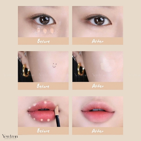 Kem Che Khuyết Điểm Peripera Double Longwear Cover Concealer 5.5g 02W