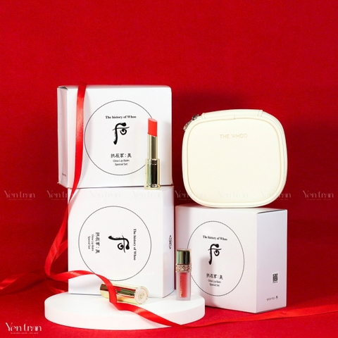 Set Son Dưỡng Whoo Glow Lip Balm Special - màu Orange