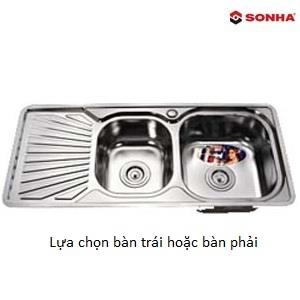 CHẬU RỬA BÁT INOX SƠN HÀ SH 2HB-945