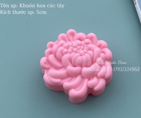 Set 10 khuôn silion cupcake hoa cúc mẫu mới 5cm