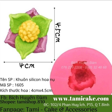 Khuôn silicon hoa nụ 1605