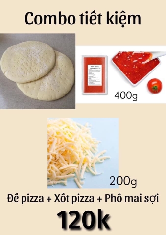 Combo tự làm pizza tại nhà siêu tiết kiệm