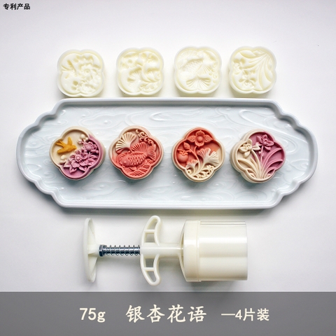 Khuôn lò xo 4 mặt 75g 4 cánh sen mẫu 2026