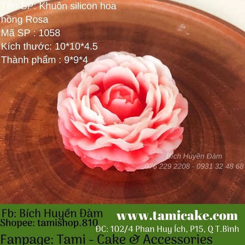 Khuôn silicon- Hồng Rosa PVN1058