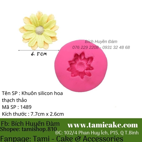 Khuôn silicon hoa thạch thảo, cúc châu phi 1489