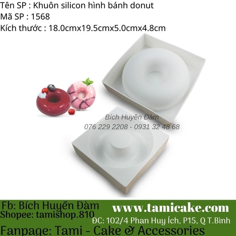 Khuôn mousse silicon hình bánh donut 1568