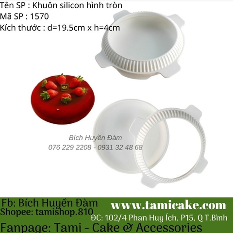 Khuôn mousse silicon hình tròn 1570