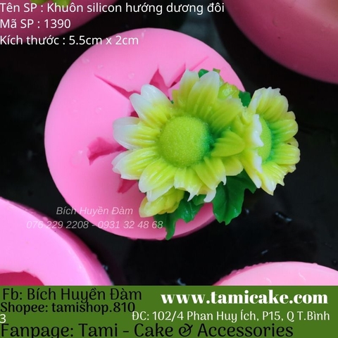Khuôn silicon Hướng dương đôi 1390