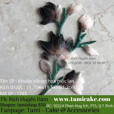 Khuôn silicon hoa mộc lan 1765