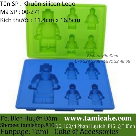 Khuôn Silicon Rau Câu Hoa Nổi - Khuôn Lego