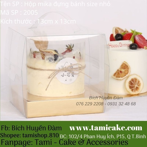 Set 10 hộp mika đựng bánh size nhỏ