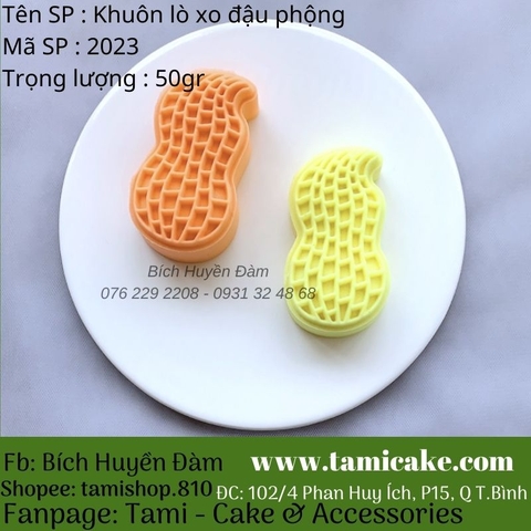 Khuôn trung thu lò xo đậu phộng (50gr) 2023